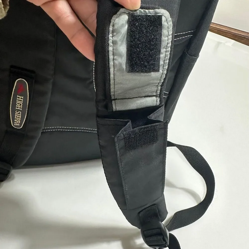NWT High Sierra Impact Black Backpack Embroidered
